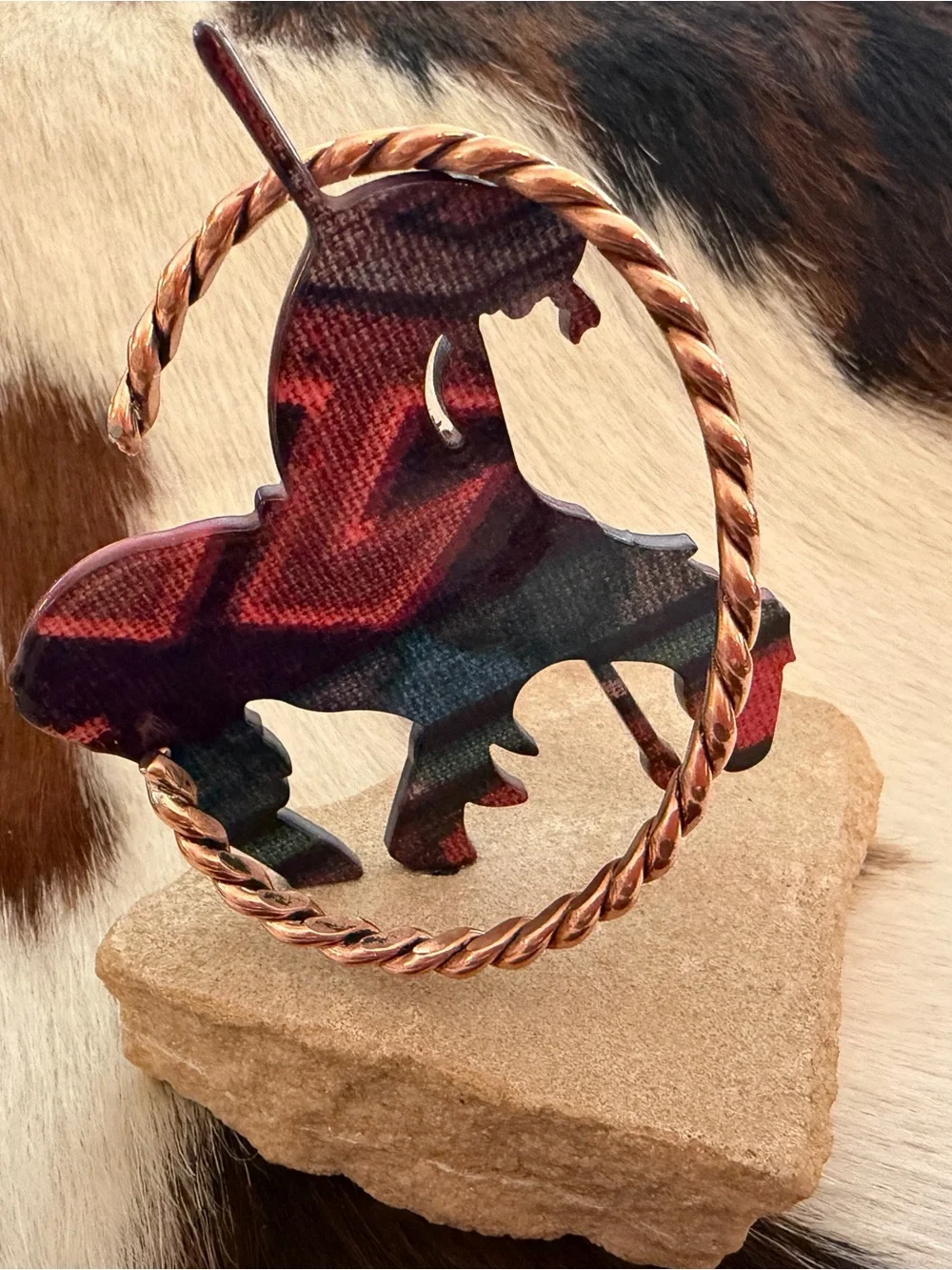 ❤️ UNISEX Native American Artisan Copper Braided Cuff ADJ 15.9 Grams New Mexico